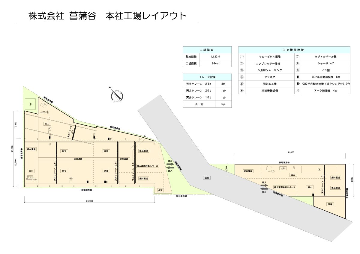 本社工場レイアウト